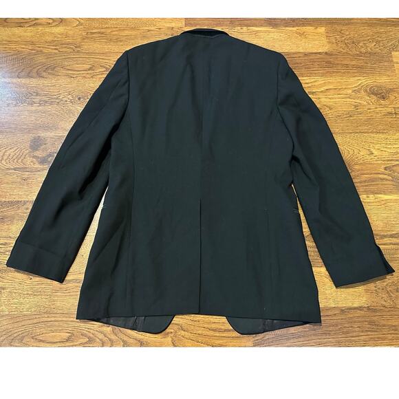 Oscar de la Renta Men's 100% Wool Tuxedo Jacket Black Approx Size 42R - Picture 2 of 13